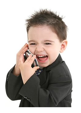 Boy on mobile